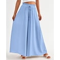 thumbnail image 7 of BTFBM Women Casual High Waist Wide Leg Pants Spring Summer Long Palazzo Pants Pocket Lounge Beach Vacation Clothes, 7 of 7