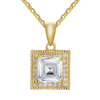 Cate & Chloe Rebecca 18k Yellow Gold Plated Necklace with Simulated Diamond Crystals Gift for Women