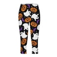thumbnail image 4 of Bovemsi Joggers for Women High Waist Stretchy Halloween Graphic Yoga Pants, 7/8 Length Slim Workout Running Leggings Vacation Outfits for Women M Orange, 4 of 4