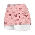 thumbnail image 5 of CPNG Girls Skorts High Waist Athletic Skirts with Shorts Little Girl Casual Heart Print High Waisted Stretchy Sporty Skorts, 5 of 7