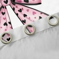 thumbnail image 4 of Manfei Kawaii Bow Tie Blackout Curtains Set of 2 (52x84 Each),Heart Print Bowknot Window Curtains,White Black Pink Curtains and Drapes For Kids,Super Cozy Room Decor, 4 of 6