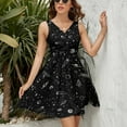 thumbnail image 3 of Space Stuff Planets Satellite Stars Dress Summer Street Style Dresses Female Sleeveless Printed Sundress, 3 of 7
