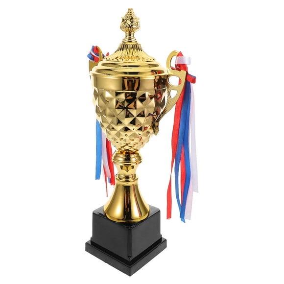 Luxshiny championship trophy Metal Trophy Orange for Events Trophy for Adults 1Pack