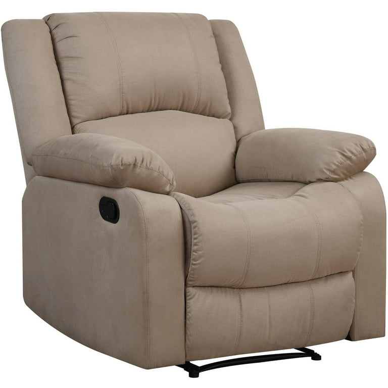 Relax A Lounger Warren Microfiber Manual Recliner Beige