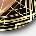 thumbnail image 3 of Designart 'Retro Girl In Golden Art Deco Geometrics III' Modern Circle Metal Wall Art 36x36 - Disc of 36, 3 of 5