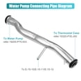 thumbnail image 6 of Unique Bargains 19505-P30-000 Water Pump Coolant Connecting Pipe Replace for Honda for Acura Integra CRV Civic 1996-2001, 6 of 6