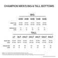 thumbnail image 3 of Champion, Powerblend, Fleece Joggers, Comfortable Sweatpants for Men Reg. or Big, Navy Script, 3X-Large Tall, 3 of 7