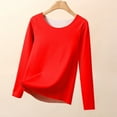 thumbnail image 2 of AherBiu Pajamas Tops for Women Winter Basic Layer Top T Shirts Long Sleeve Crewneck Pjs Undershirts, 2 of 6