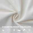 thumbnail image 2 of Round Tablecloth - 60-inch Dia Water Resistant Polyester Table Cloth for Tabletop Decor, Off White, 2 of 5