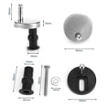 thumbnail image 2 of 1 Paire de Tops de Qualité Fixent Wc Wc Siège Charnière Raccords à Dégagement Rapide Charnières Kits, 2 of 5