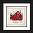 thumbnail image 1 of Shamp, Cindy 26x26 Black Ornate Wood Framed with Double Matting Museum Art Print Titled - Christmas at the Farm III, 1 of 4