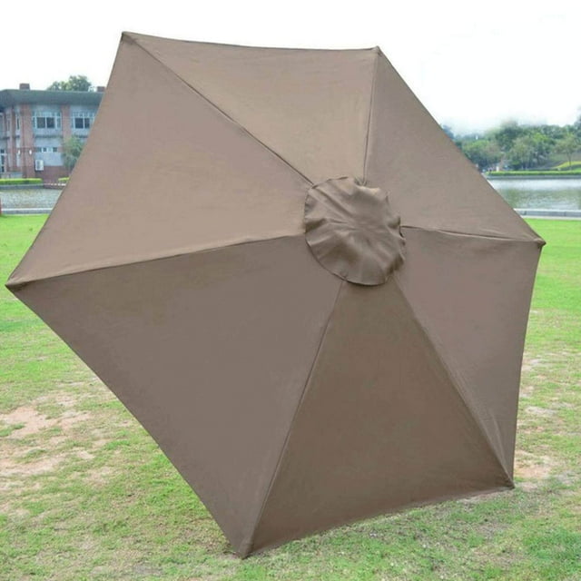 Xingzhi Housse de Parasol de Jardin Imperméable Durable Abri 2m 6 Nervures Kaki