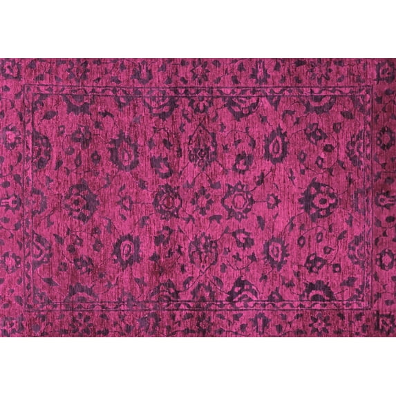 Ahgly Company Indoor Rectangle Abstract Pink Modern Area Rugs, 3' x 5'