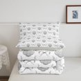 thumbnail image 5 of Manfei Coastal Style Ocean Shell King Size Comforter Sets,Cartoon Princess Bowknot Comforters King Size,Light Gray Reversible,3-Piece,1 Comforter and 2 Pillowcases, 5 of 7