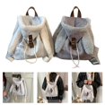 thumbnail image 2 of Giaone Professional Rabbits Ear Shaped Book Bag Korean Streetwear Design Roomy Main Pocket Practical Cloth Backpack, 2 of 20