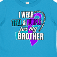 thumbnail image 4 of Inktastic Suicide Prevention I Wear Teal and Purple for My Brother Boys or Girls Toddler T-Shirt, 4 of 5