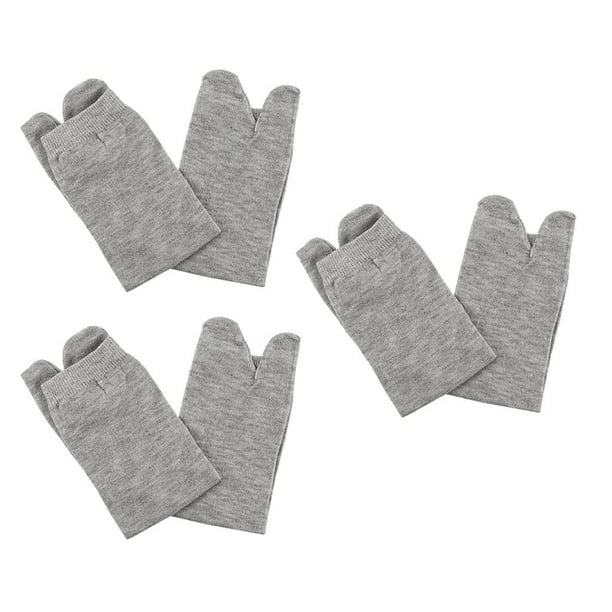 3 pares de calcetines elásticos con , calcetines con , calcetines japoneses con punta Tabi para hombres y mujeres gris Zulema Calcetines de 2 dedos