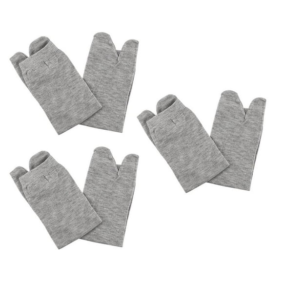 3 pares de calcetines elásticos con , calcetines con , calcetines japoneses con punta Tabi para hombres y mujeres gris Zulema Calcetines de 2 dedos