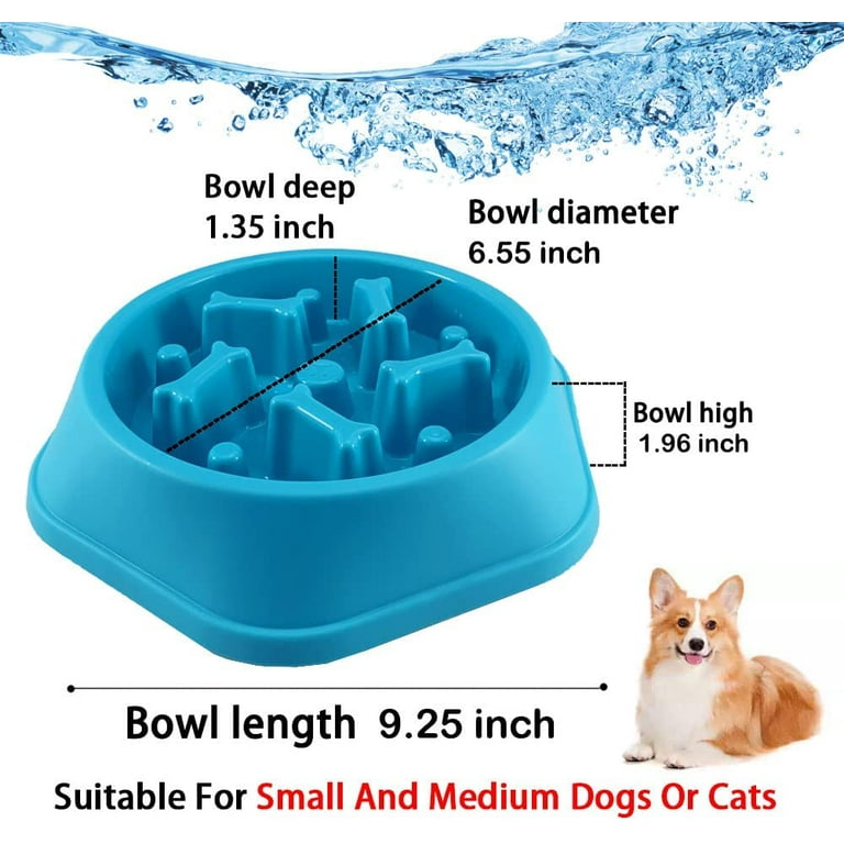 Pawque Slow Feeder Dog Bowls Elevated Dog Food Bowls, Adjustable