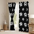 thumbnail image 3 of Erosebridal Black White Soccer Black Out Curtains, Sport Curtains Pack of 2 (42x63 Each) for Boys and Girls, 3 of 6
