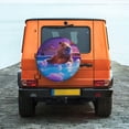 thumbnail image 2 of Daiia Capybara Bathtub Fun Tire Covers , Travel Trailer Camper Truck SUV Motorhome Waterproof Wheel Cover, Sun Rain Snow Protector-15 inch, 2 of 8