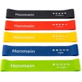thumbnail image 1 of Honmein Resistance Bands for Working Out, Exercise Bands with 5 Resistance Levels Fit for Home Fitness, Strength Training, Natural Latex Resistance Band Include Instruction Guide and Carry Bag., 1 of 6