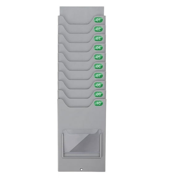 1 * 10-position time card holder-Gray