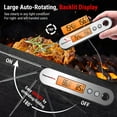 thumbnail image 3 of ThermoPro TP610 Digital Meat Thermometer for Cooking, Rechargeable Instant Read Food Thermometer with Rotating LCD Screen, Waterproof Cooking Thermometer with Alarm for Grilling, Smoker, BBQ, Oven, 3 of 5