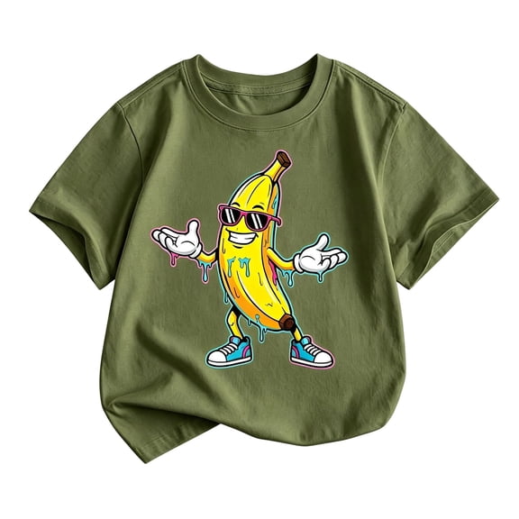 Bainana Short Sleeve T Shirts For Boys Baseball Print Loose Tops Big Kids Summer Tees