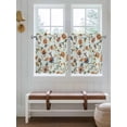 thumbnail image 2 of Green Spring Floral 2 Panel Kitchen Curtains for Small Windows, Summer Botanical Vintage Birds Bathroom Tier Curtain, Short Window Treatment for Bedroom/Living Room 55"x36", 2 of 6