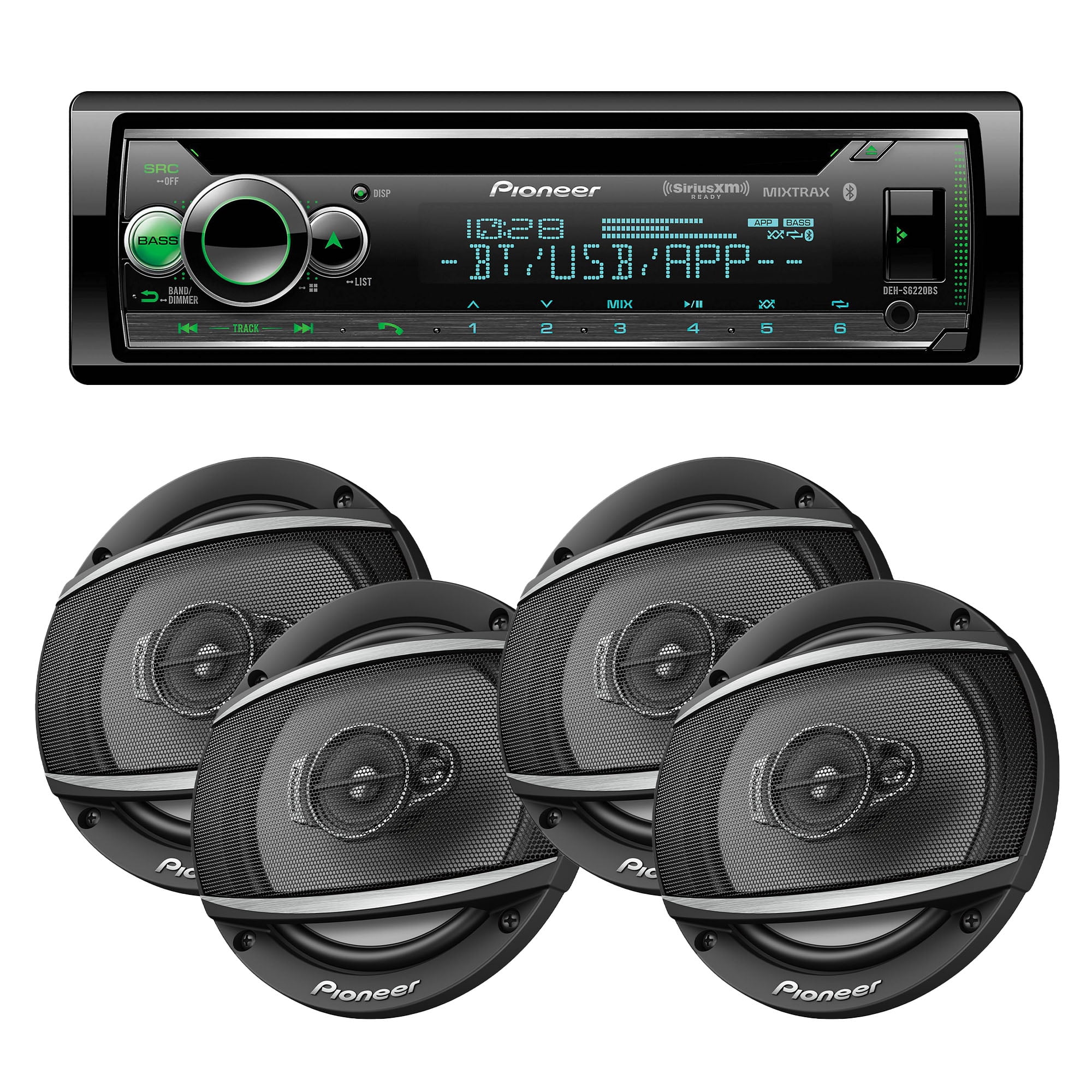 Pioneer DEHS6220BS Single DIN with Amazon Alexa, Bluetooth, including
