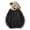 Black, variant on Womens Tops Casual Winter Fall Comfy Hooded Long Sleeve Bubble One Shoulder Drawstring Solid Color Leisure Cotton Hoodies Sweatshirts(C,XXL)