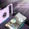 thumbnail image 3 of Pixel 7 Pro Case, Google Pixel 7 Pro Case Shockproof Google Pixel 7 Pro Phone Case with 360° Magnetic Ring Holder Kickstand Phone Case for Google Pixel 7 Pro Purple, 3 of 8