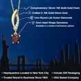 thumbnail image 2 of Gem Stone King 10K Yellow Gold Red Rhodolite Garnet and Lab Grown Diamond Pendant Necklace for Women | 0.58 Cttw | Gemstone January Birthstone | Heart Shape 5MM | With 18 inch Chain, 2 of 6