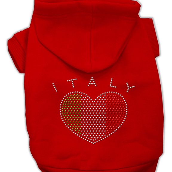Pet, Dog Cat Hoodie Rhinestone, "Italy"