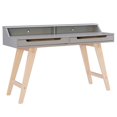 thumbnail image 1 of Linon Hoyt Two Tone Wood Desk Open Storage and 2 Drawers in Gray/Natural, 1 of 15