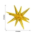 thumbnail image 3 of Efavormart 5 Pack Large Metallic Gold 14-Point Star Explosion Foil Balloons, 27" Fireworks Starburst Shaped Mylar Party Balloons, 3 of 11