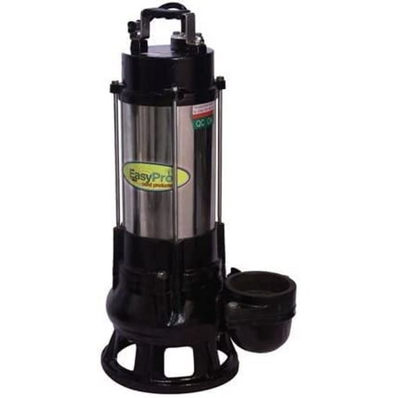 EasyPro TB12000 High Head -High Volume Submersible Pump - Best Choice for Water Features with 20 to 60 of Head Pressure. 2 hp - 230 Volts - Max. Flow 12000 GPH - 3 Outlet, with 20 feet Power Cord