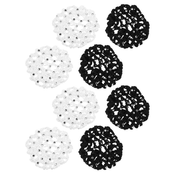 Tineasur invisible knit hairnets Ballet Hair Net Assorted Color 8Pcs