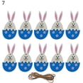 thumbnail image 2 of Cheers 10Pcs Easter Pendent Colorful Home Decor Wooden Easter Cartoon Rabbit Egg Decoration for Party, 2 of 2