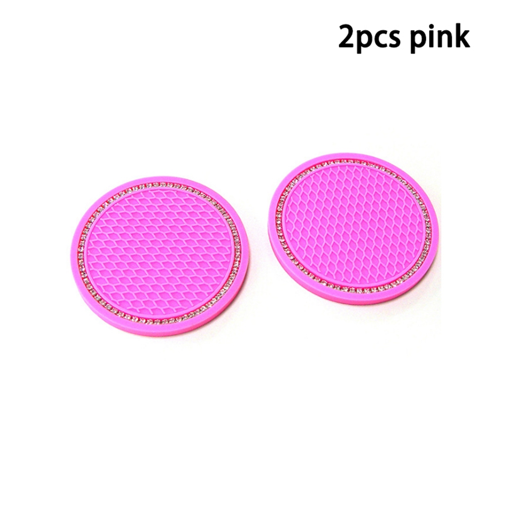 4PCS Bling Car Cup Coaster, Vehicle Car Accessories 2.75 inch, Rhinestone Anti Slip Insert Coaster, Suitable for Most Car Interior, Car Bling for Women,Party,Birthday - image 5 of 7