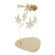 thumbnail image 3 of Candelabro giratorio de metal plateado para decoración de fiestas y eventos especiales Copo de nieve, 3 of 9