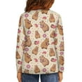 thumbnail image 4 of Garronmavis Cute Capybara Girls Long Sleeve T-Shirts Size 9-10 Lightweight Doughnuts Long Sleeve Crewneck T-Shirts Tee Tops Comfortable Casual Crewneck Loose Fit Tee Tops, 4 of 7