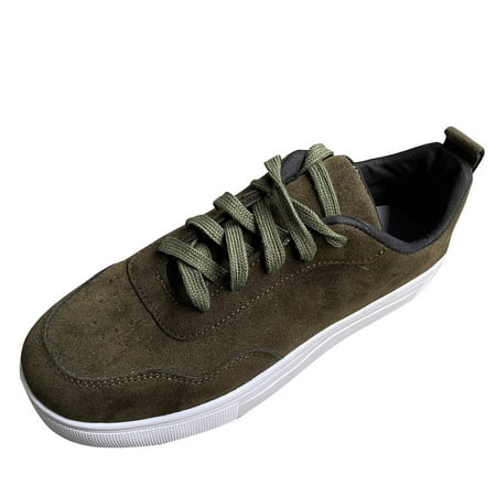 

casual shoes for Women Women s Fashion Suede Solid Color Large Size Flat Lace-up Casual Shoes Flock Dress Sandals for Women Green