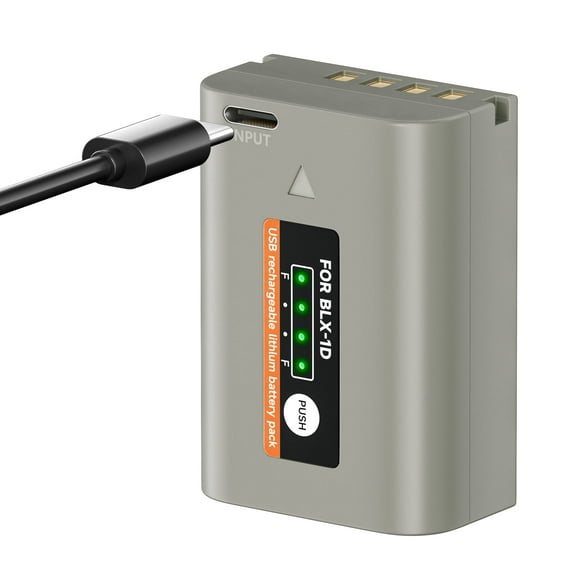 Digital Camera Battery 1 Pack BLX-1 Battery Bulit-in USB for Olympus OM System OM-1/ OM-1 Mark ii with USB-C Input