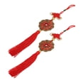 thumbnail image 3 of Moneda de fortuna con nudo chino de latón, decoración Feng Shui, para atraer el éxito de la riqueza, 2 uds., 3 of 5