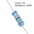 thumbnail image 2 of 30pcs Metal Film Resistors 150K Ohm 1W 1% Tolerances 5 Color Bands, 2 of 4