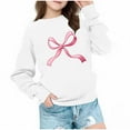 thumbnail image 4 of Miluxas Bow Sweatshirt Girls Valentine Tops Long Sleeve Crew Neck Pullover Tops Cute Love Print Casual Sweatshirts, 4 of 7