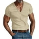 thumbnail image 1 of Camisas de Manga Corta de los Hombres con Cuello en V Top de Color Sólido, Blusa Casual para el Aire Libre, el Ocio Y el Uso Diario de Verano, 1 of 5