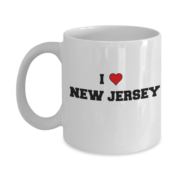 New Jersey Tea Coffee Mugs,I Love New Jersey USA States Ceramic Coffee Mug 11 oz